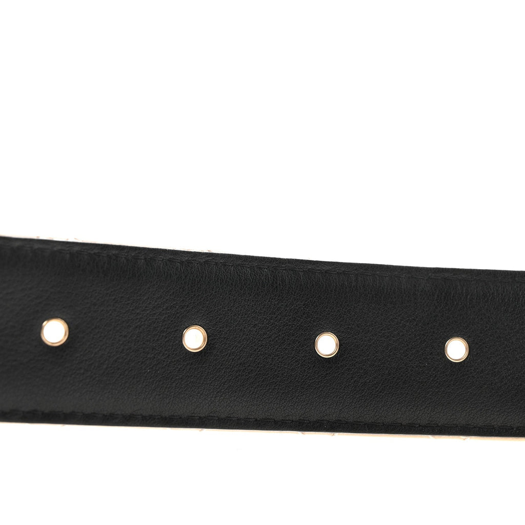 Lambskin Quilted CC Belt 75 30 Beige