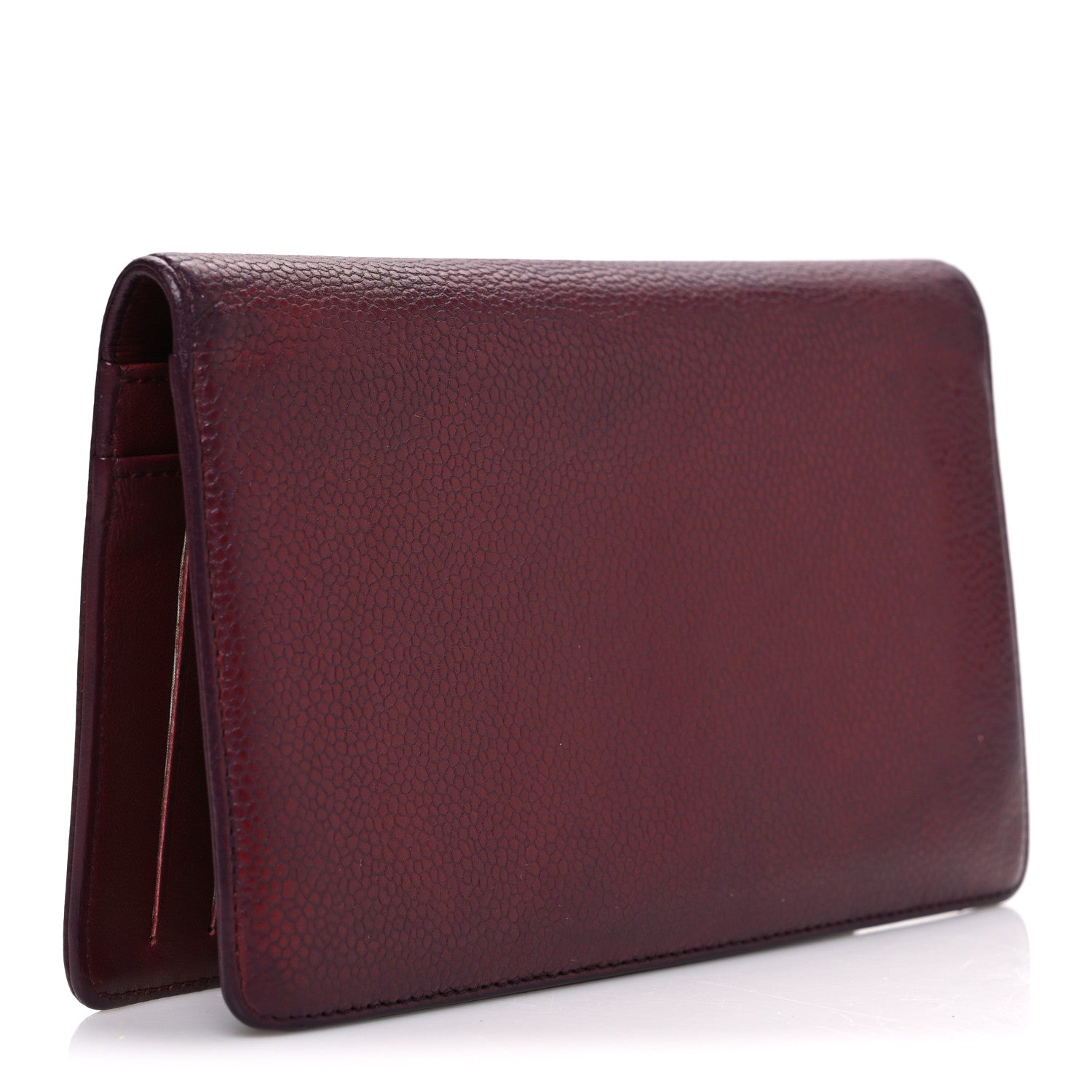 Caviar Timeless CC Yen Wallet Burgundy