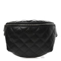 Chanel Calfskin Quilted Waist Belt Bag Black