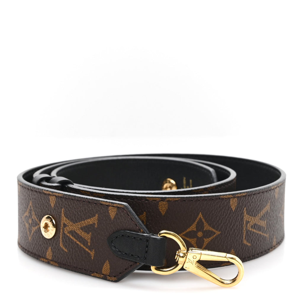 Louis Vuitton Monogram Adjustable Bandouliere Shoulder Strap Black