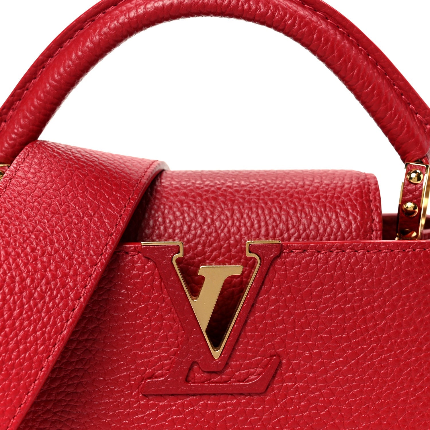 Louis Vuitton Taurillon Mini Capucines Scarlet