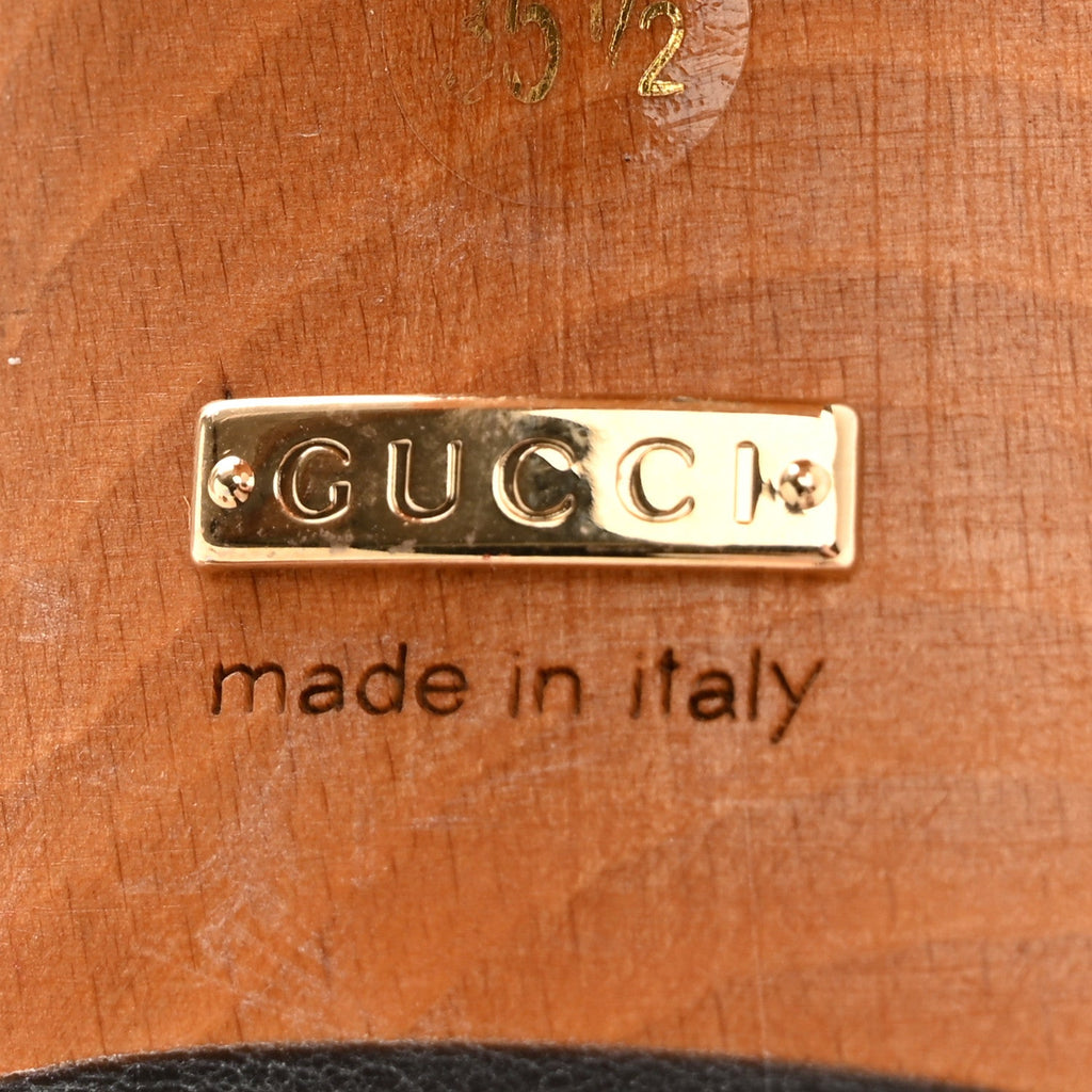 Gucci Granada Kid Houdan Platform Slide Sandals 35.5 Brown