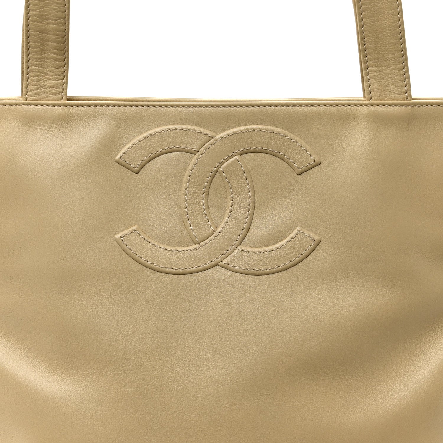 Chanel Calfskin CC Tote Beige
