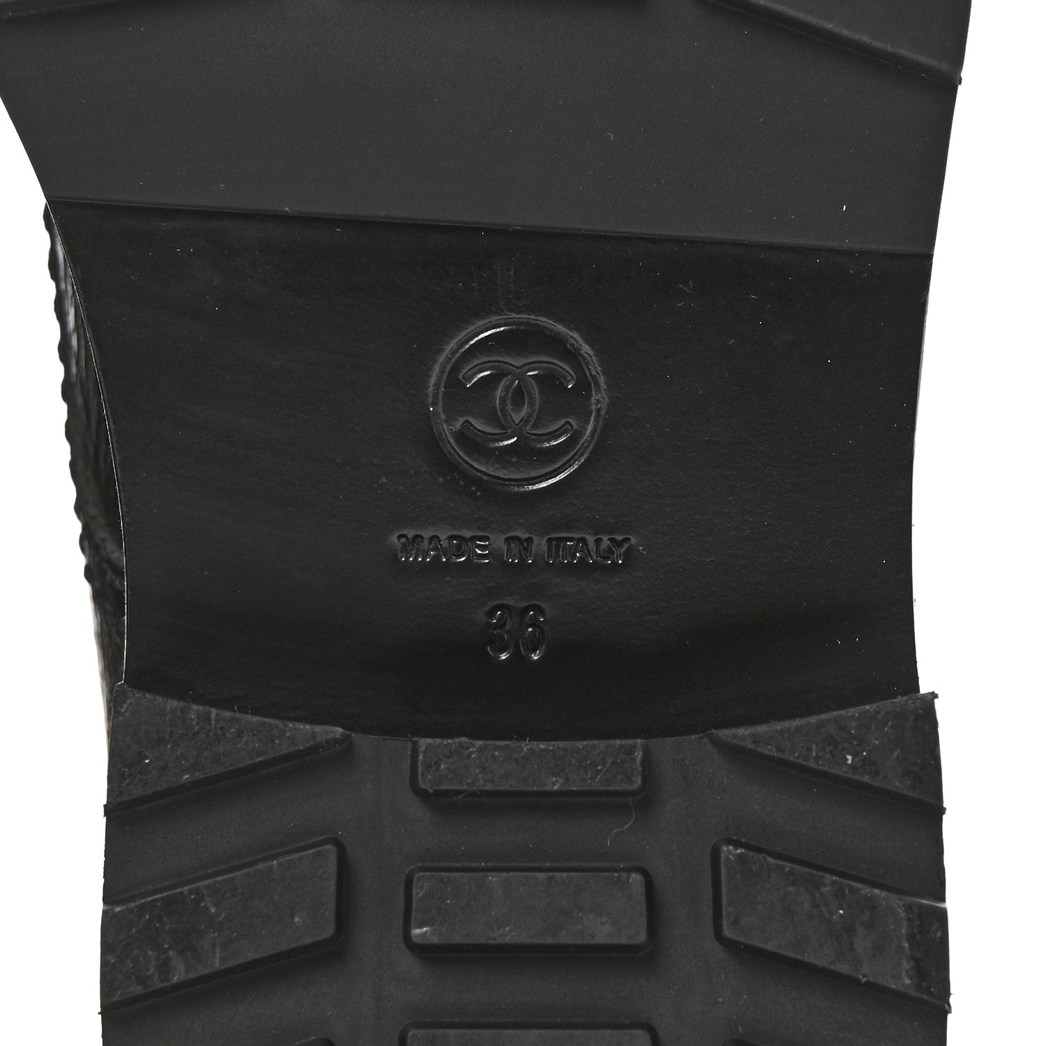 Chanel Shiny Calfskin Velvet Pearl Combat Short Boots 36 Black