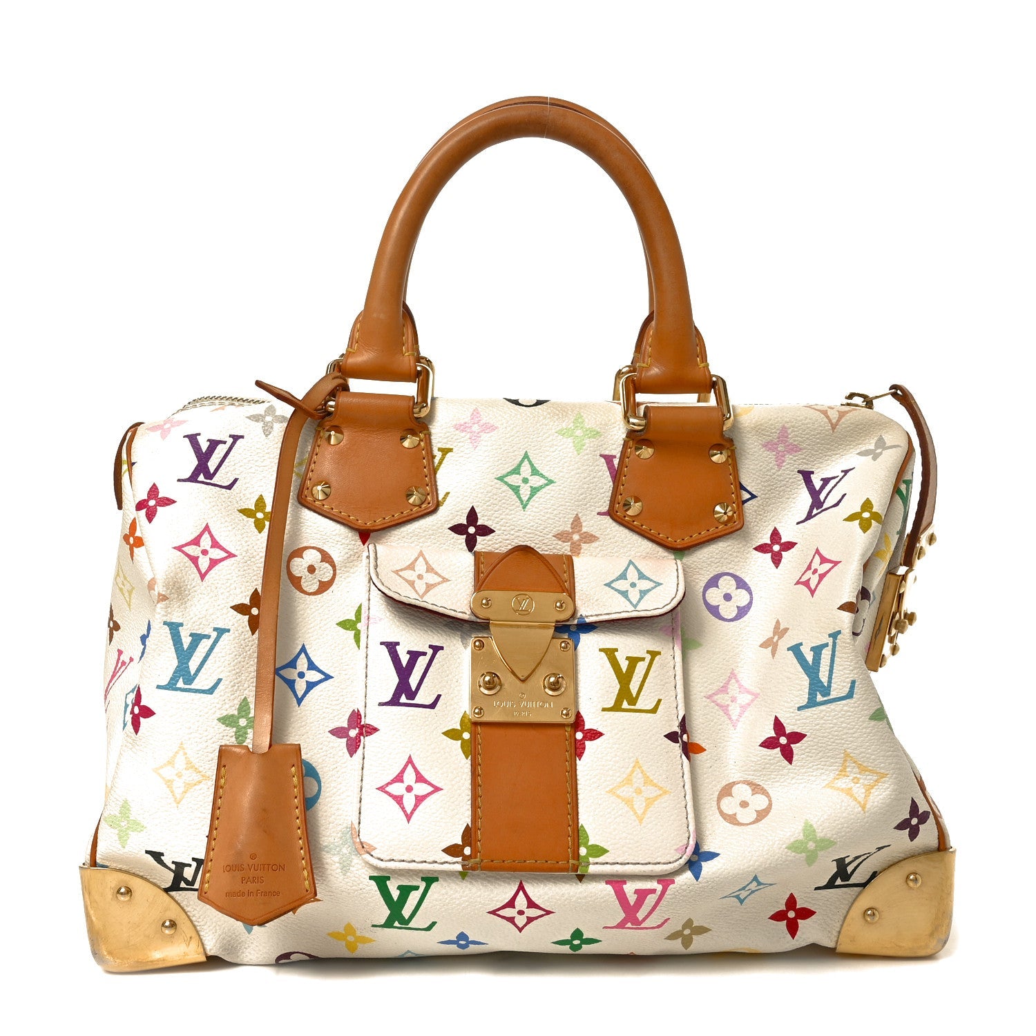 Louis Vuitton Monogram Multicolor Speedy 30 White