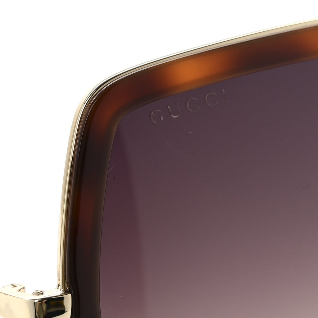 Gucci Acetate Oversize Square Frame GG0106S Sunglasses Tortoise