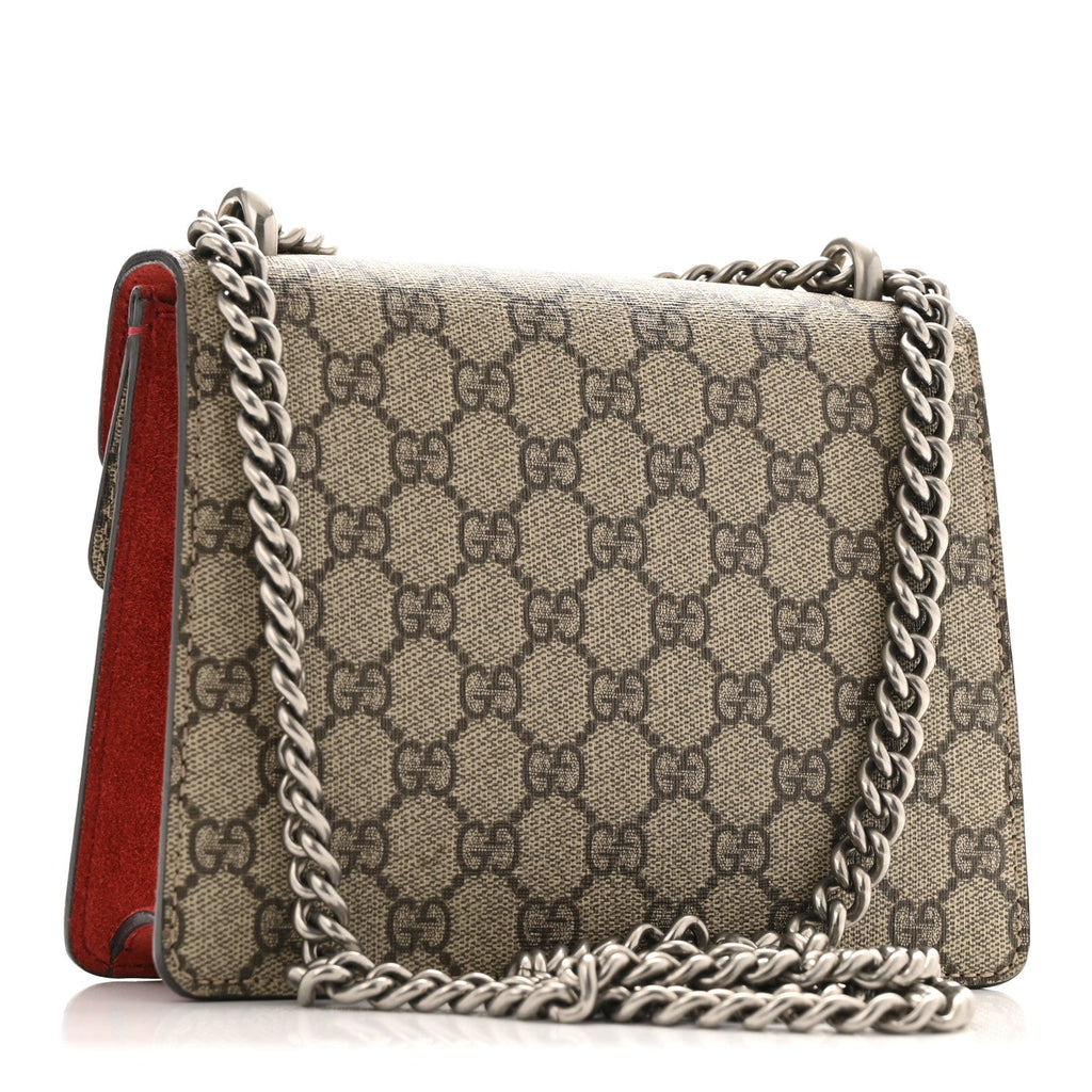Gucci GG Supreme Monogram Mini Dionysus Shoulder Bag Hibiscus Red