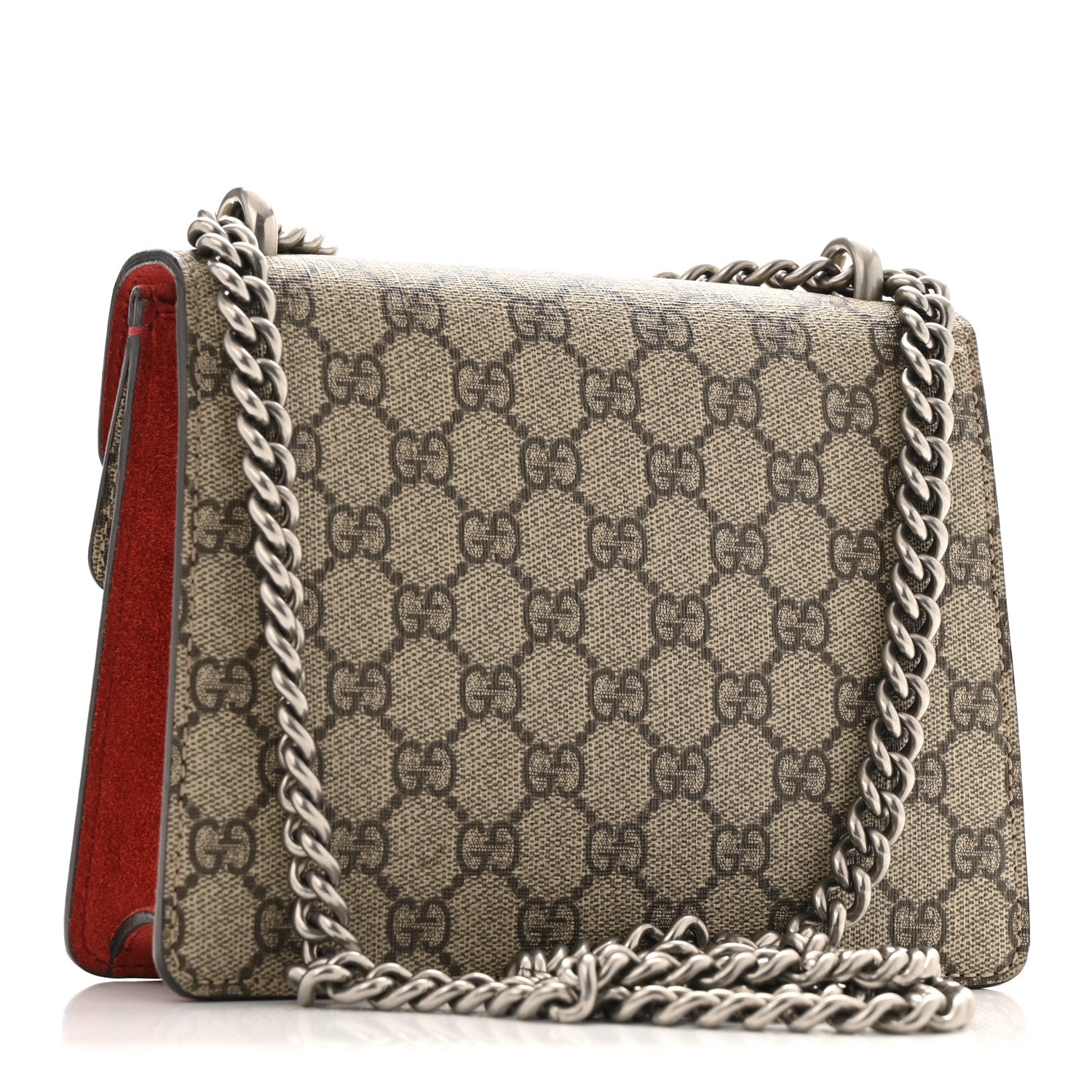 Gucci GG Supreme Monogram Mini Dionysus Shoulder Bag Hibiscus Red