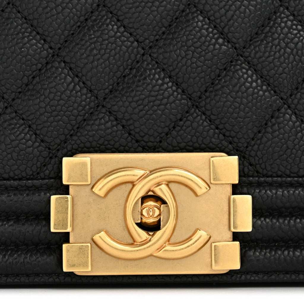 Chanel Caviar Quilted Medium Boy Flap Black