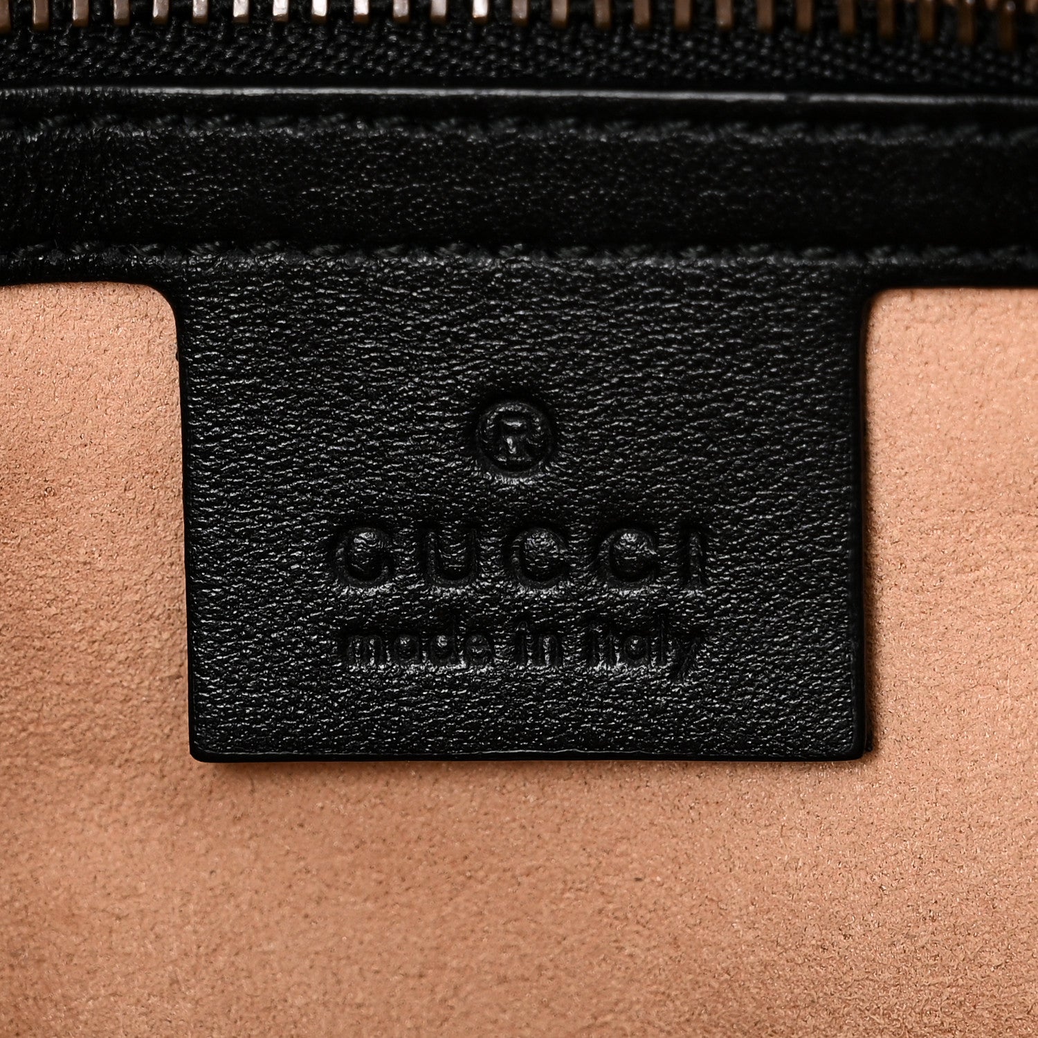 Gucci Calfskin Matelasse Small GG Marmont Shoulder Bag Black