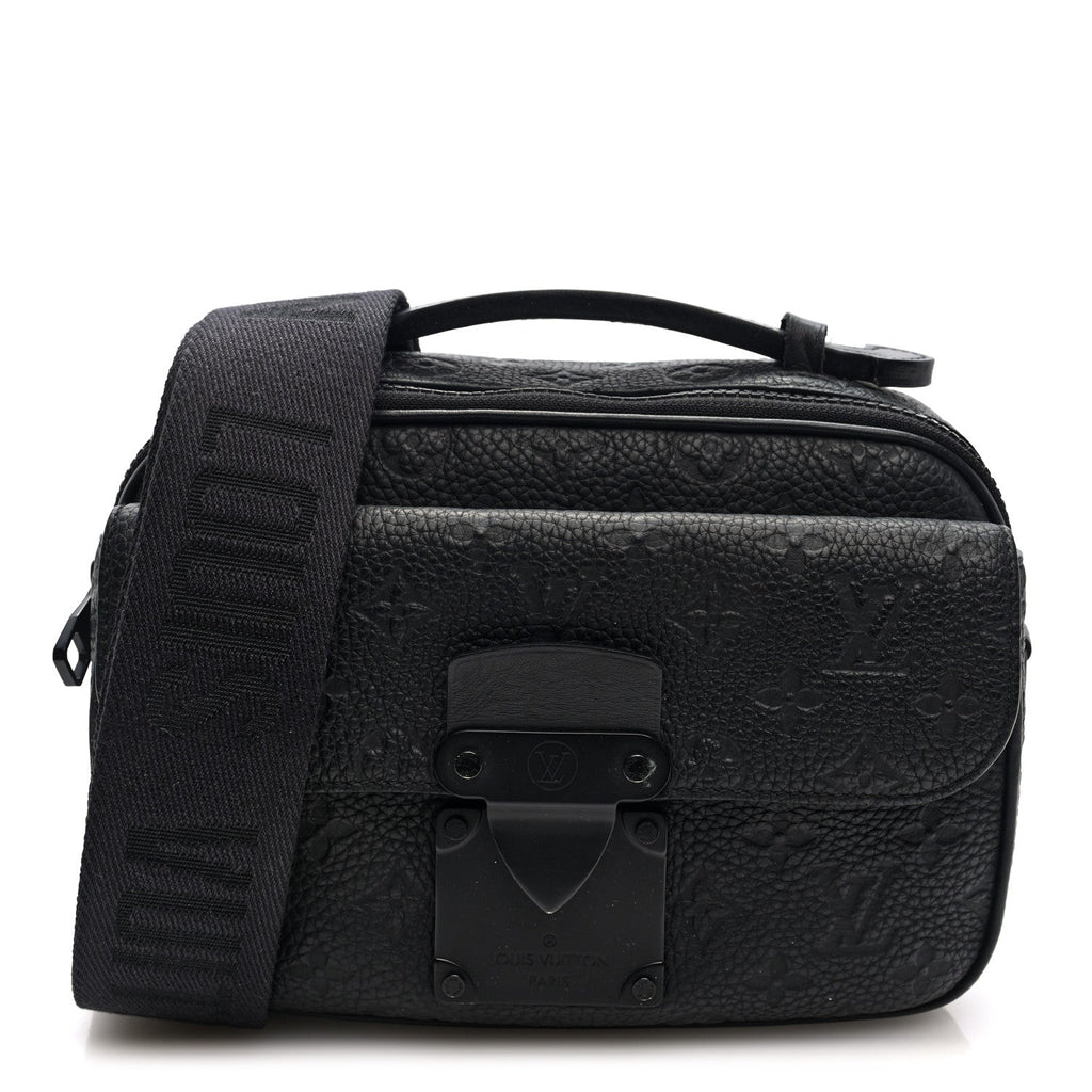 Louis Vuitton Taurillon Monogram S Lock Messenger Black