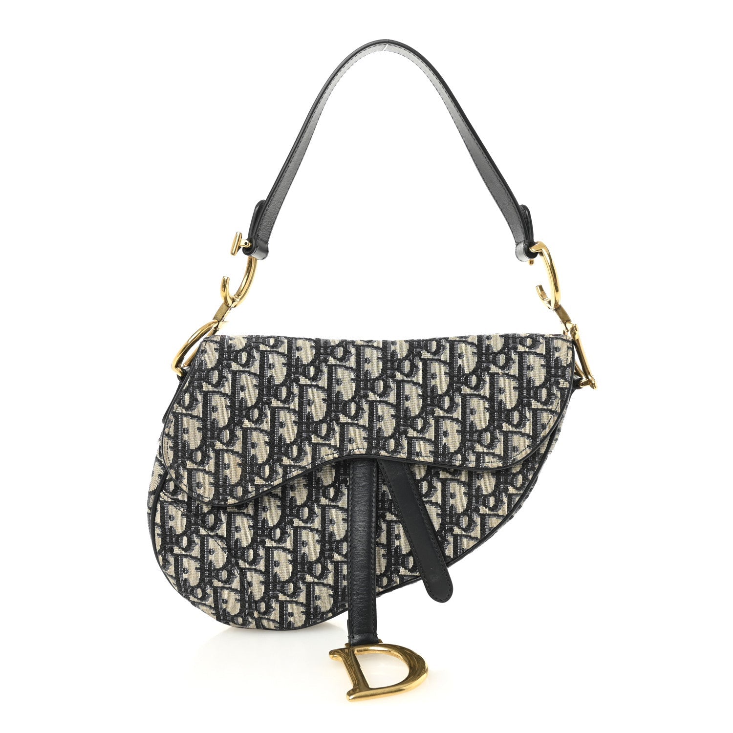Christian Dior Oblique Saddle Bag Blue