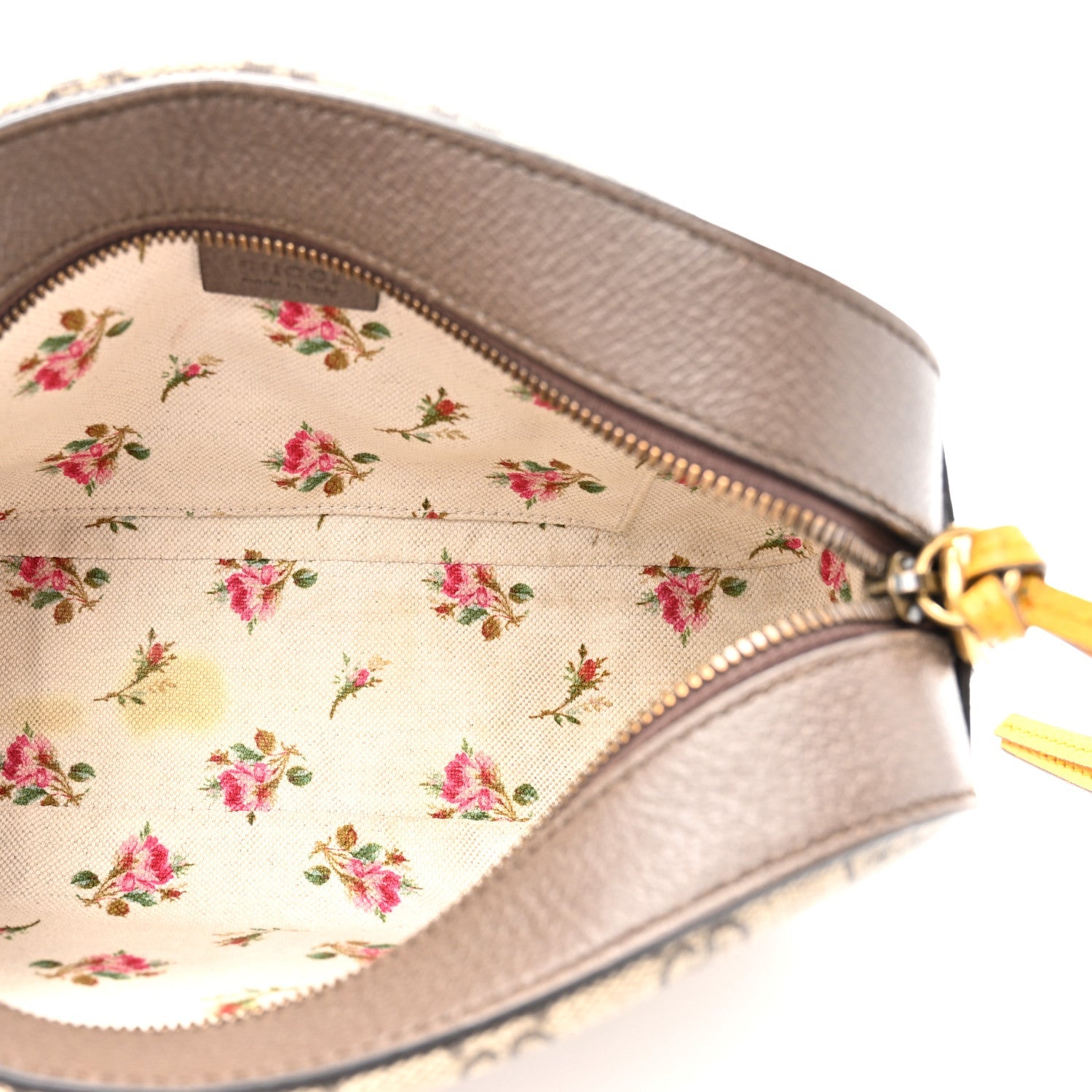 Gucci GG Supreme Monogram Web Neo Vintage Shoulder Bag Beige New Acero Crop