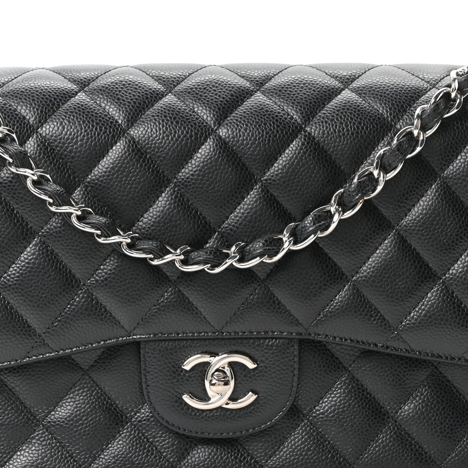 Chanel Caviar Quilted Jumbo Double Flap Black
