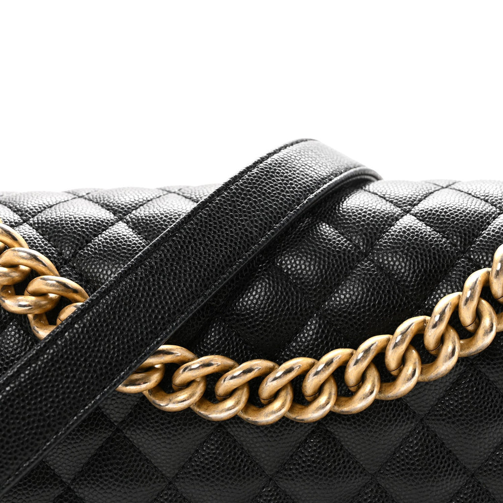 Chanel Caviar Quilted Medium Boy Flap Black