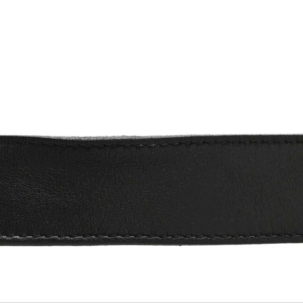 Gucci GG Supreme Monogram Plutone Calfskin Double G Reversible 75 30 Belt Beige Ebony New Acero