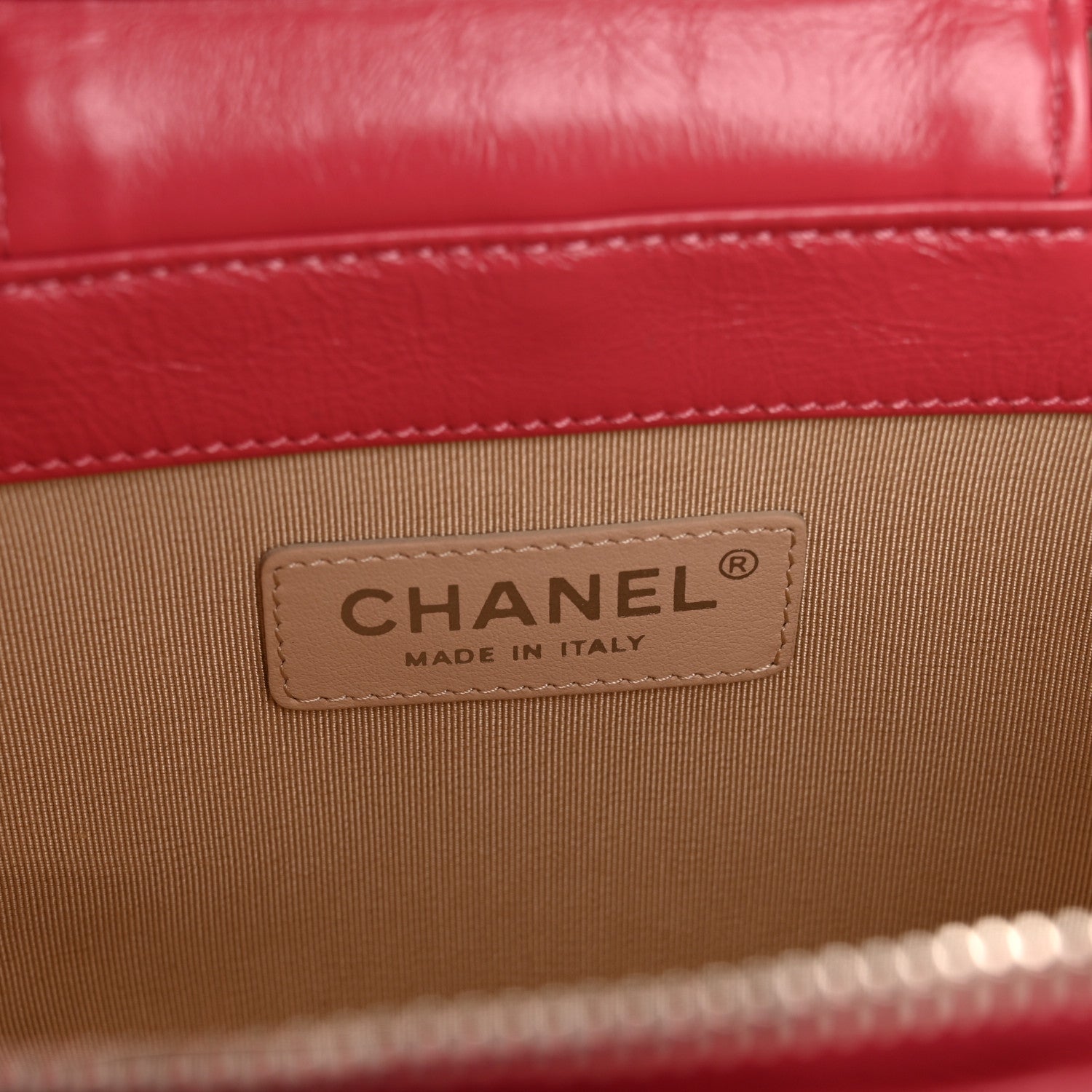 Chanel Calfskin Raffia Small Take Away Vanity Case Bag Pink Beige