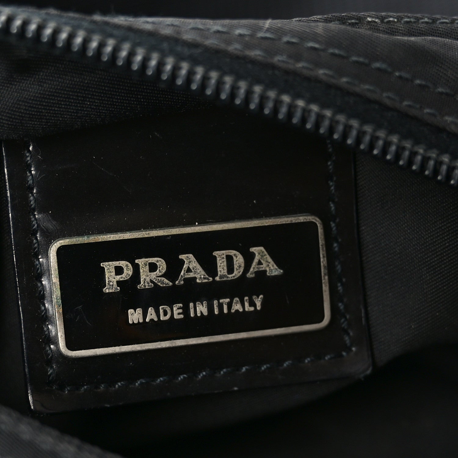 Prada Nylon Flat Messenger Bag Black