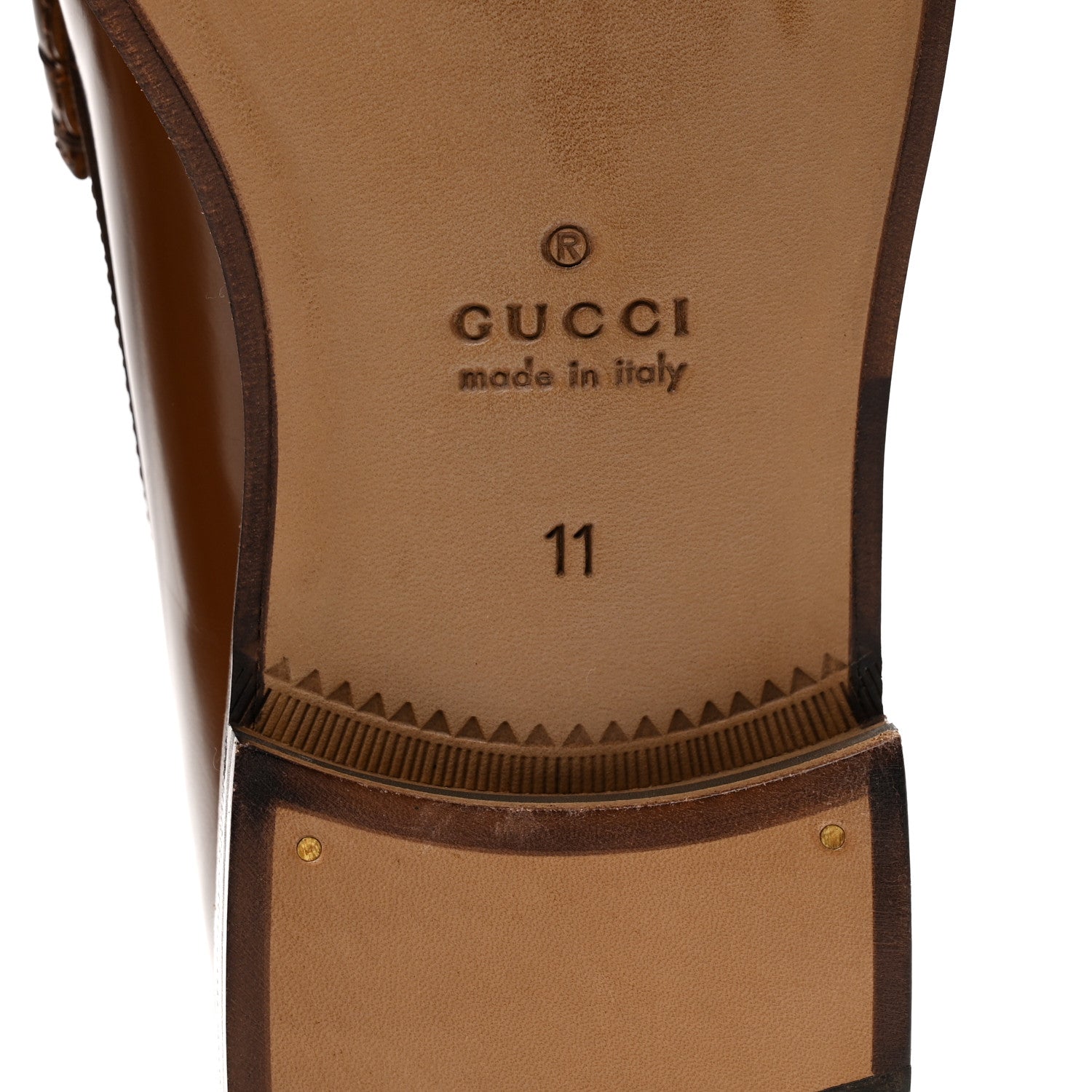 Gucci Calfskin Mens Interlocking G Millennial Ribot Loafers 11 Cuir