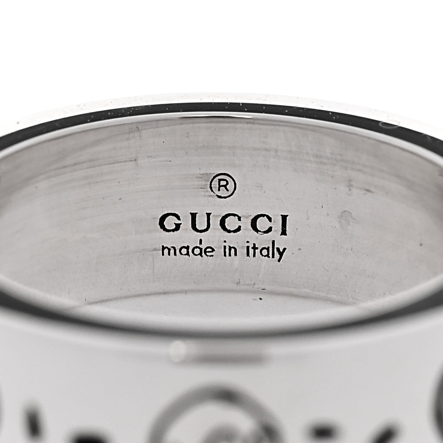 Gucci Sterling Silver 6mm GucciGhost Hamlet Skull Ring 50 5.25