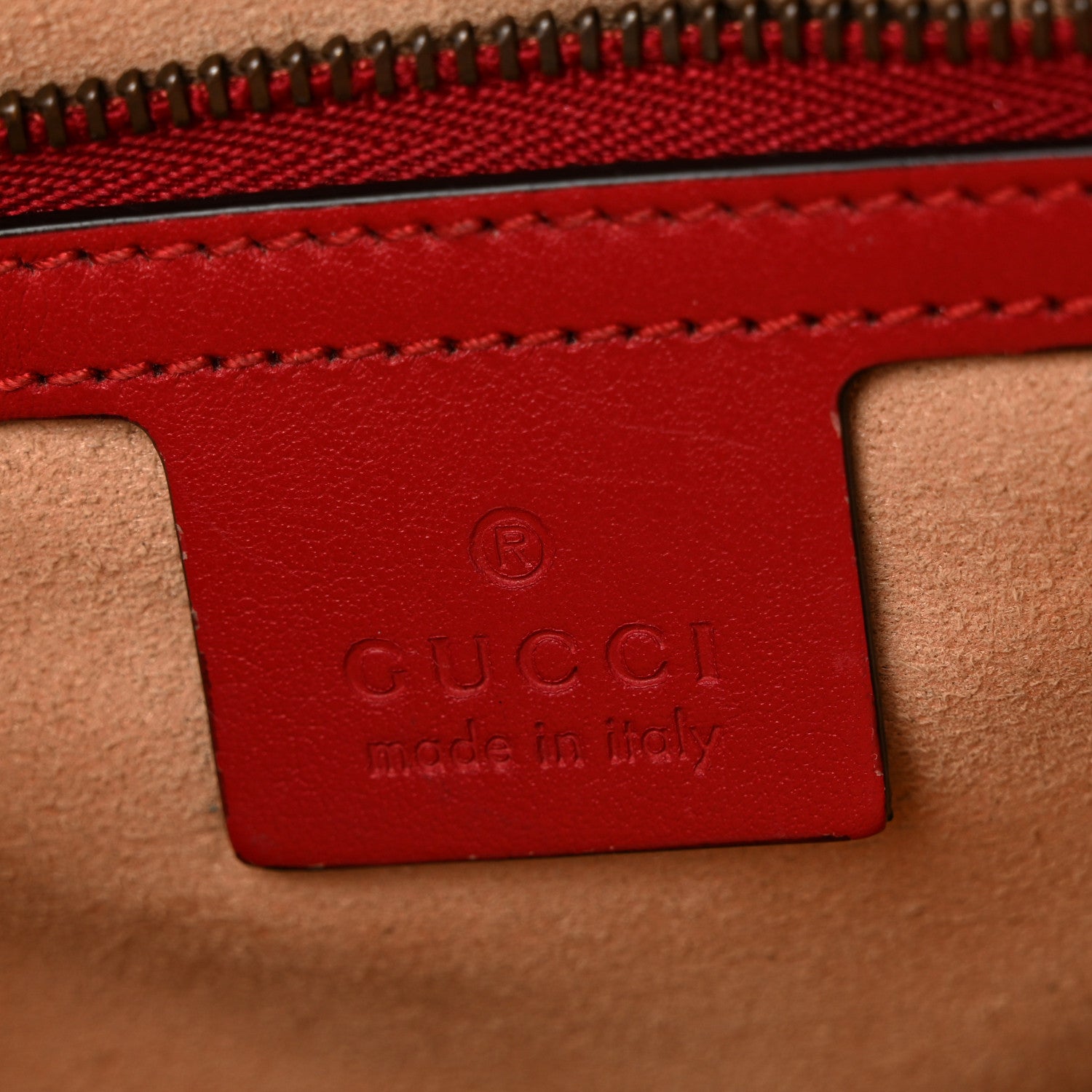 Gucci Calfskin Matelasse Small GG Marmont Shoulder Bag Hibiscus Red