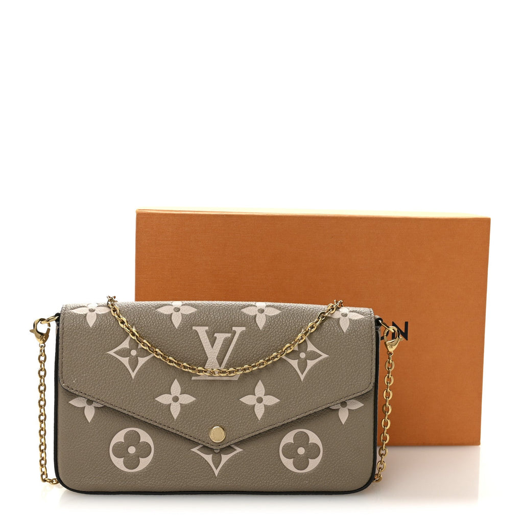 Louis Vuitton Empreinte Monogram Giant Felicie Pochette Tourterelle Creme