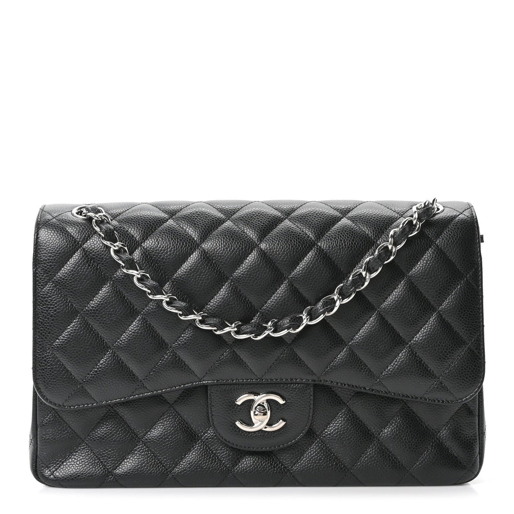 Chanel Caviar Quilted Jumbo Double Flap Black