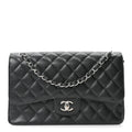 Chanel Caviar Quilted Jumbo Double Flap Black