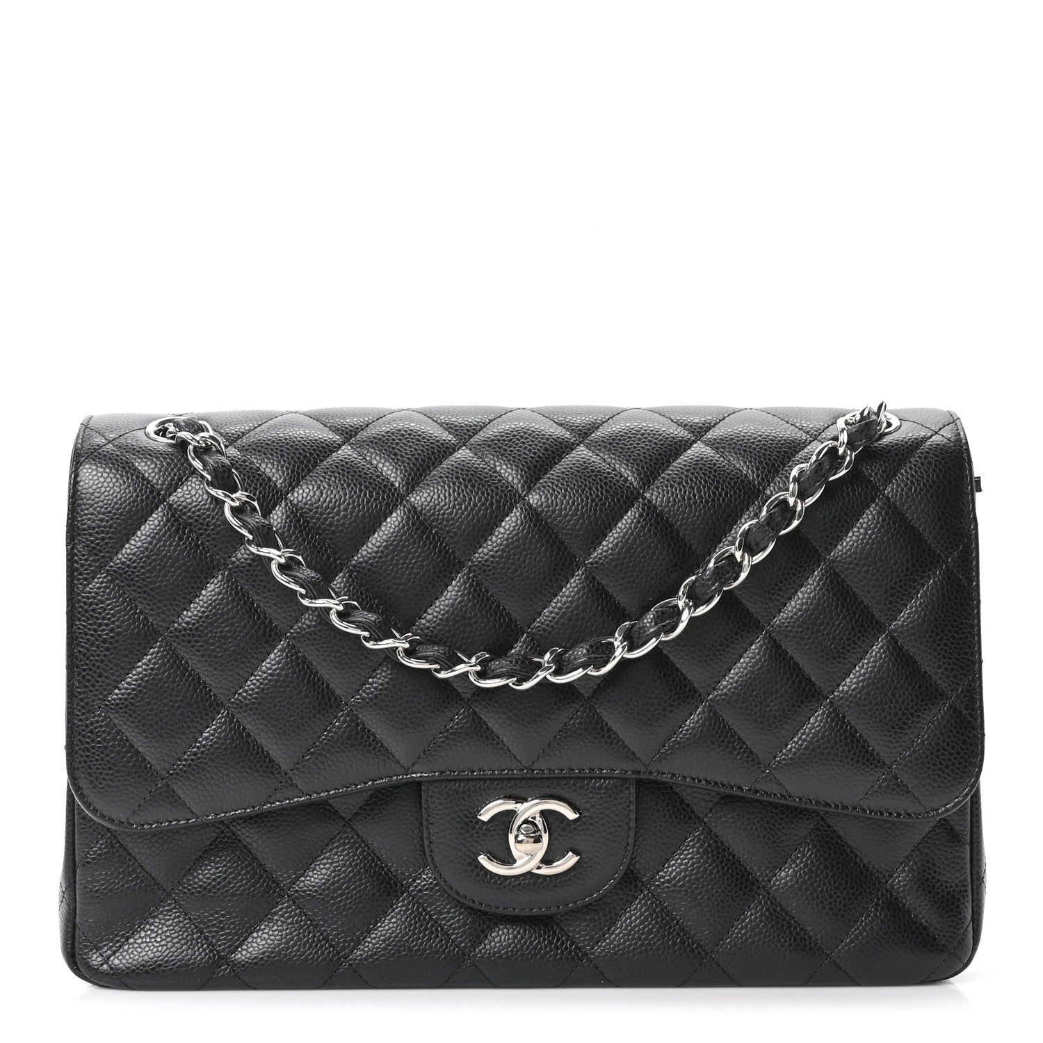 Chanel Caviar Quilted Jumbo Double Flap Black
