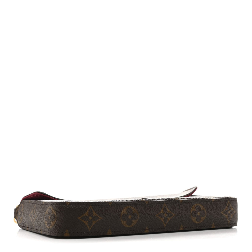 Louis Vuitton Monogram Pochette Felicie Chain Wallet Fuchsia
