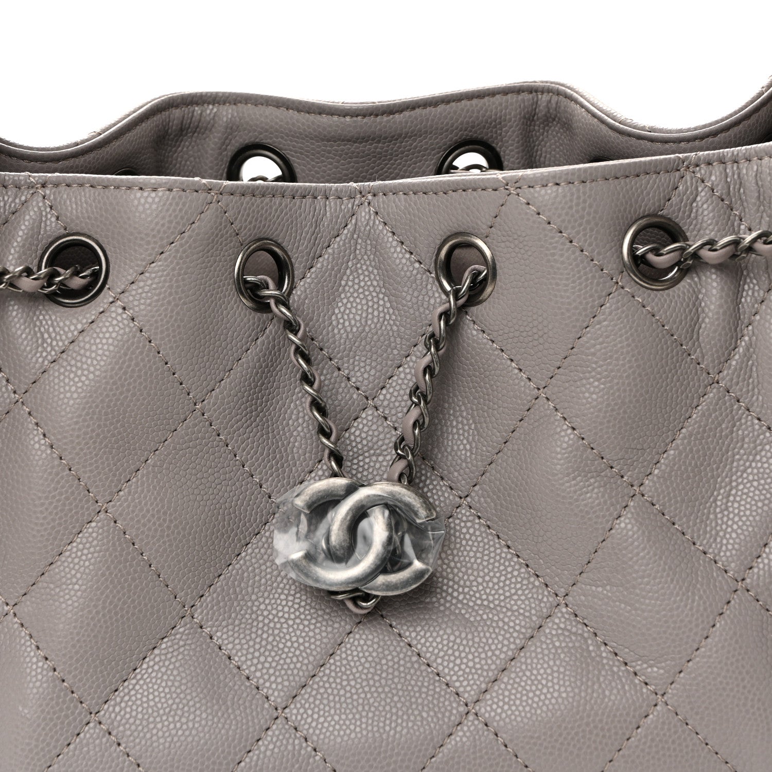 Chanel Caviar Quilted Mini Chanel 25 Handbag Dark Grey