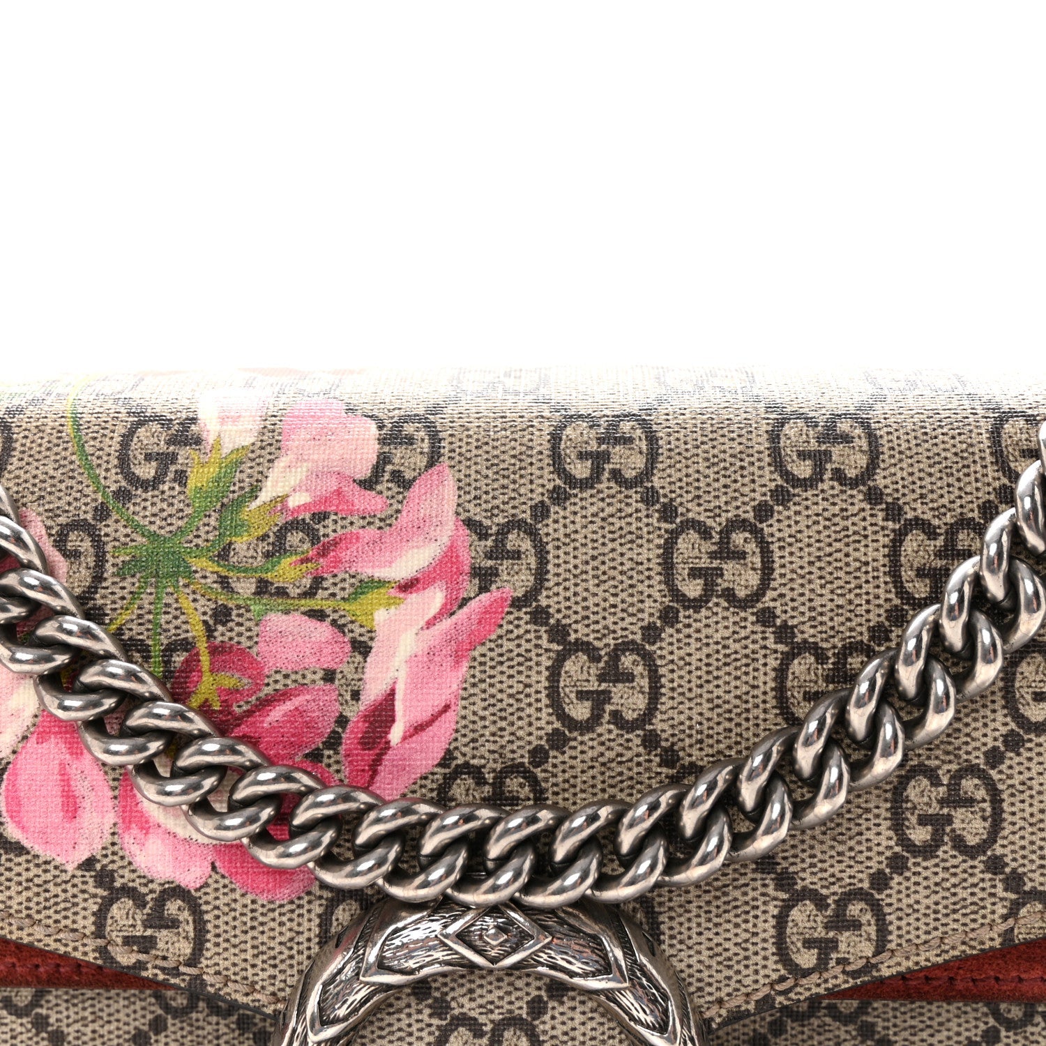 Gucci GG Supreme Monogram Blooms Small Dionysus Shoulder Bag Beige Multicolor Dry Rose