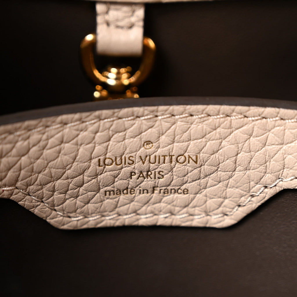 Louis Vuitton Taurillon Snakeskin Capucines BB Galet