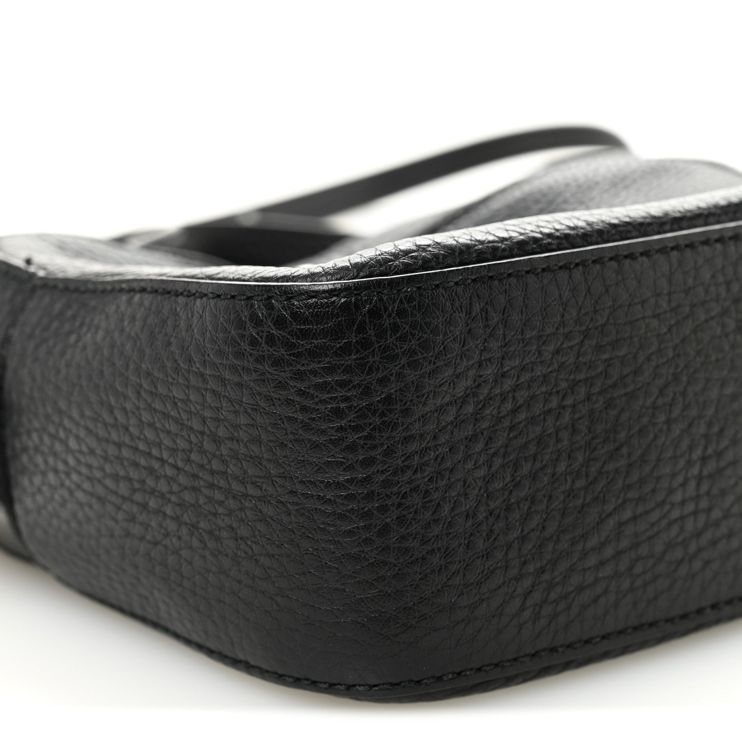 Gucci Pebbled Calfskin Studded Small Soho Disco Bag Black
