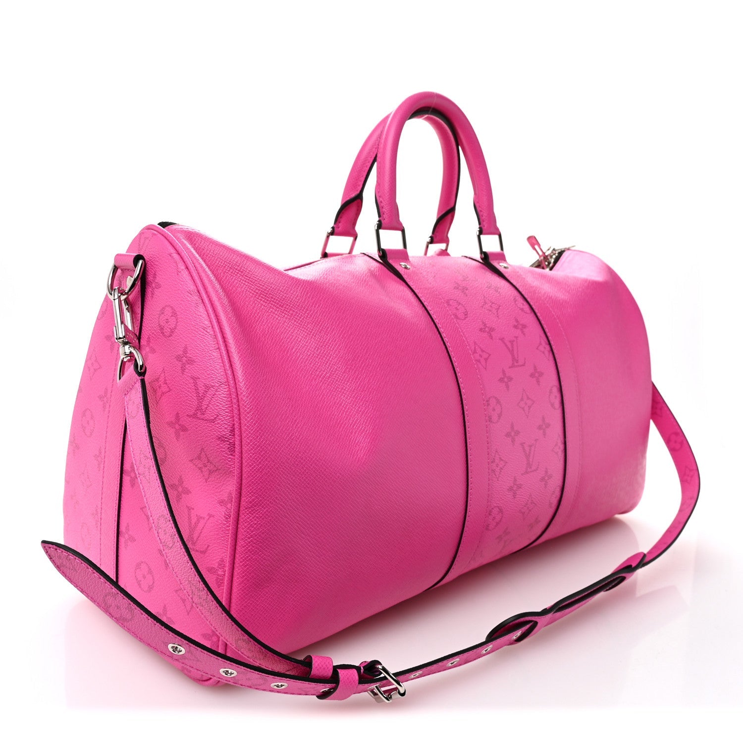 Louis Vuitton Taigarama Keepall Bandouliere 50 Fuchsia