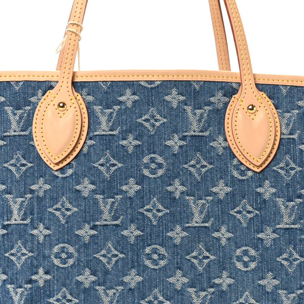 Louis Vuitton Monogram Denim Neo Neverfull MM Blue