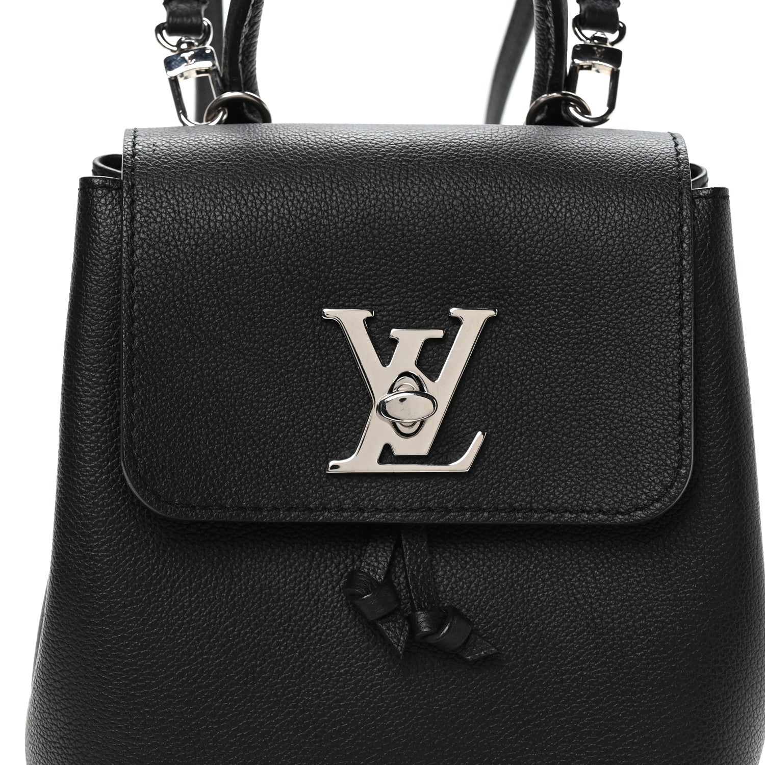 Louis Vuitton Calfskin Lockme Mini Backpack Black