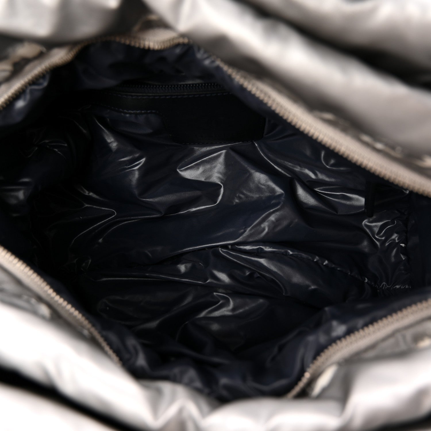 Chanel Nylon Coco Cocoon Zipped Tote Silver