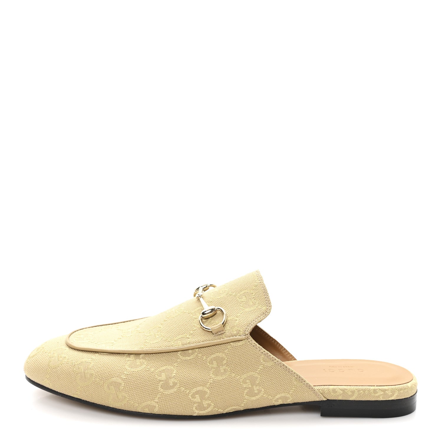 Gucci GG Monogram Canvas Womens Princetown Slippers 40.5 Egypt Salt