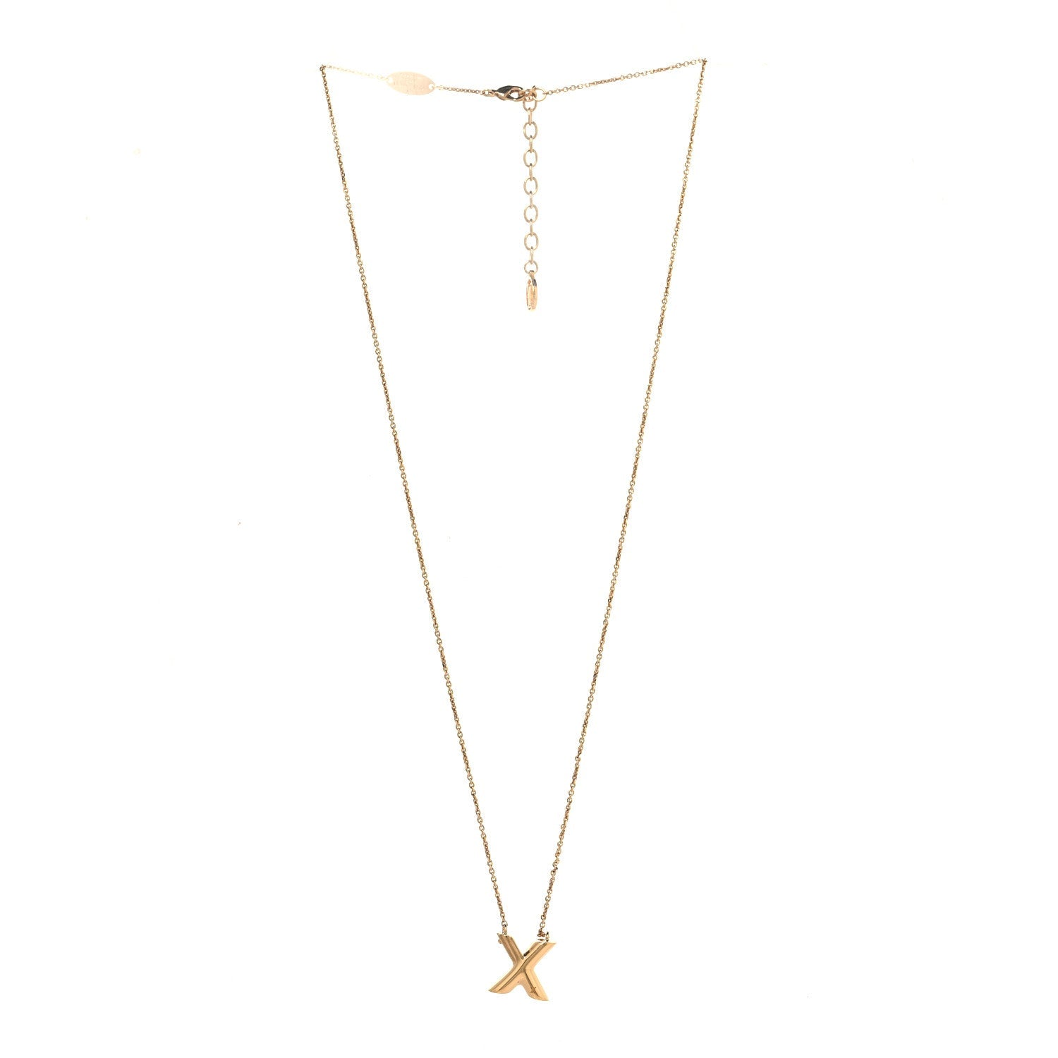 Louis Vuitton Metal LV And Me Letter X Necklace Gold