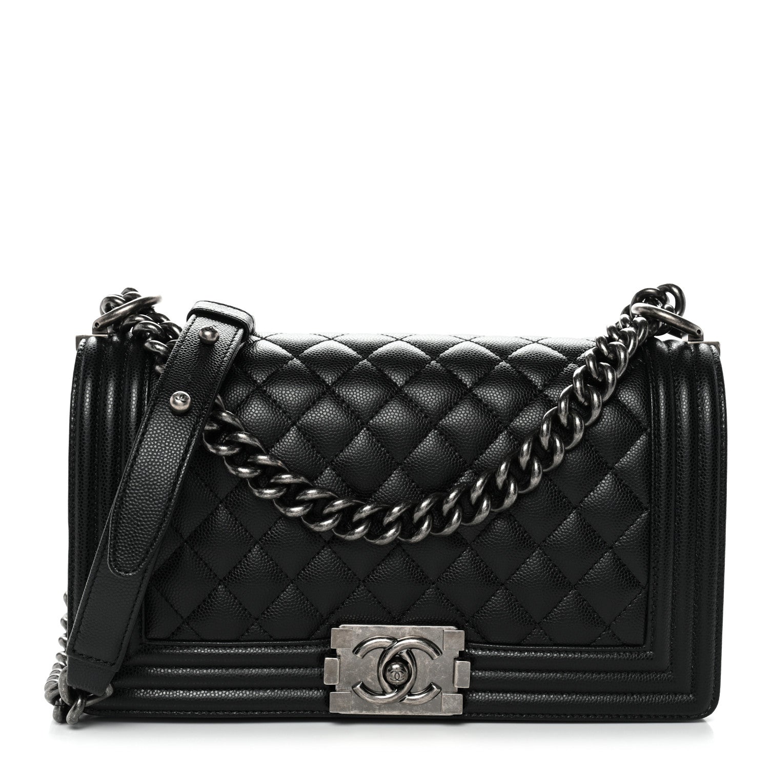 Chanel Caviar Quilted Medium Boy Flap Black