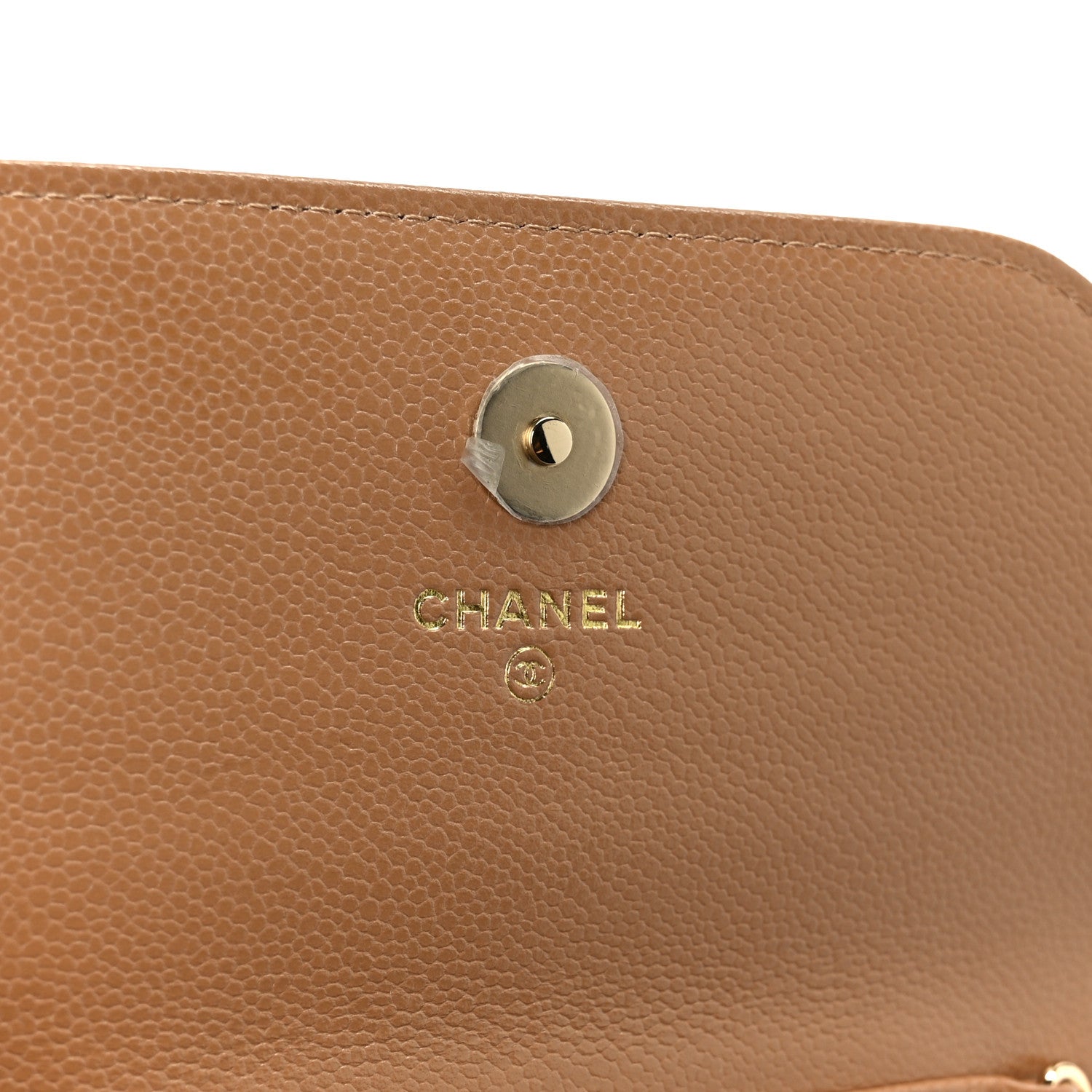 Chanel Caviar Quilted Business Affinity Clutch With Chain Flap Camel