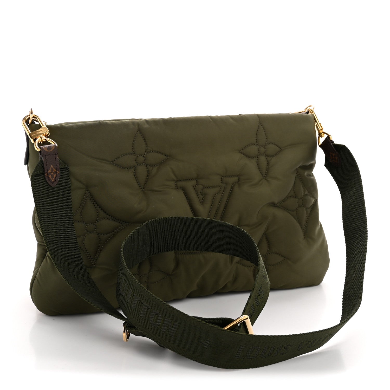 Louis Vuitton Econyl Monogram Pillow Maxi Multi Pochette Accessories Kaki Beige