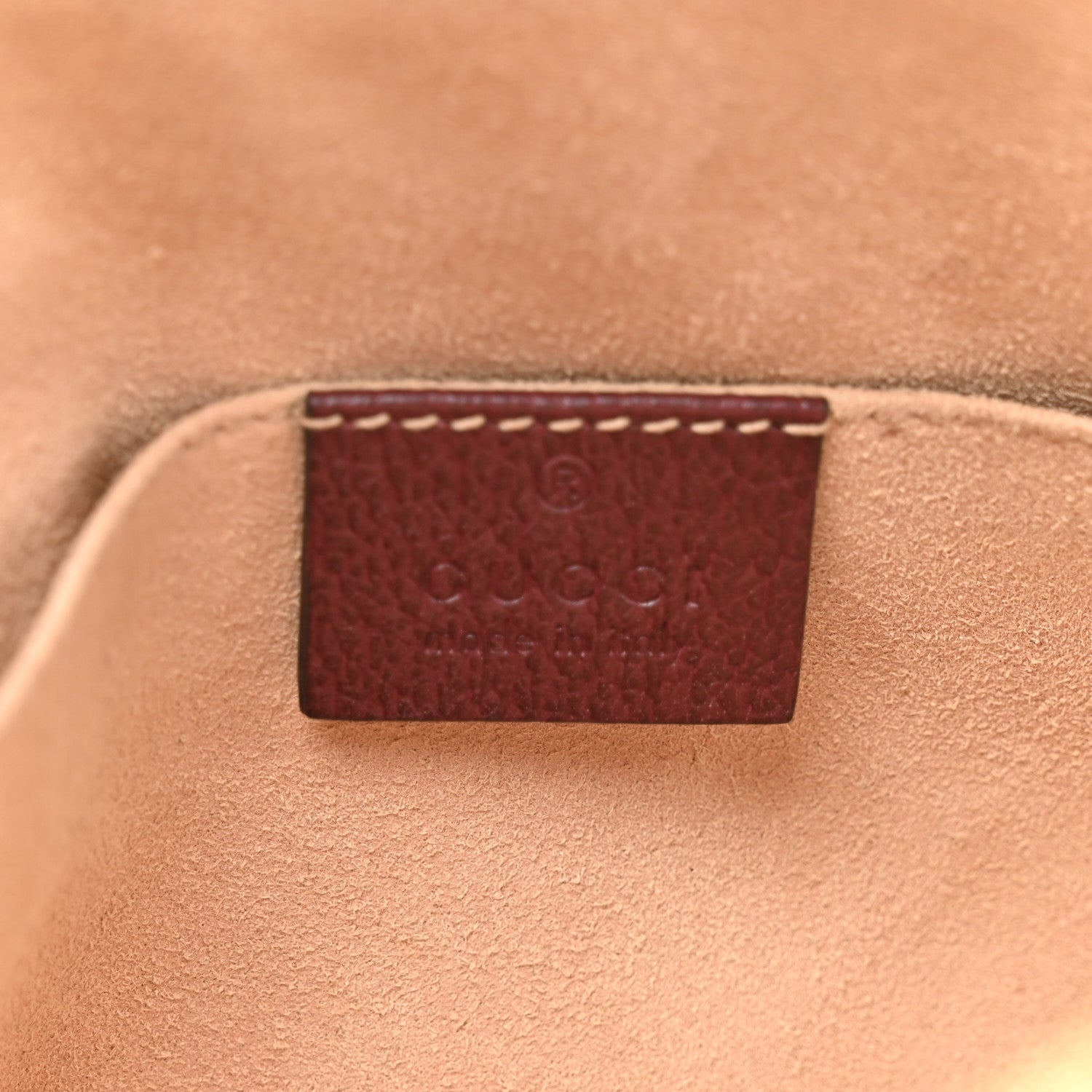 Gucci Textured Dollar Calfskin Web Small Ophidia Dome Shoulder Bag Burgundy
