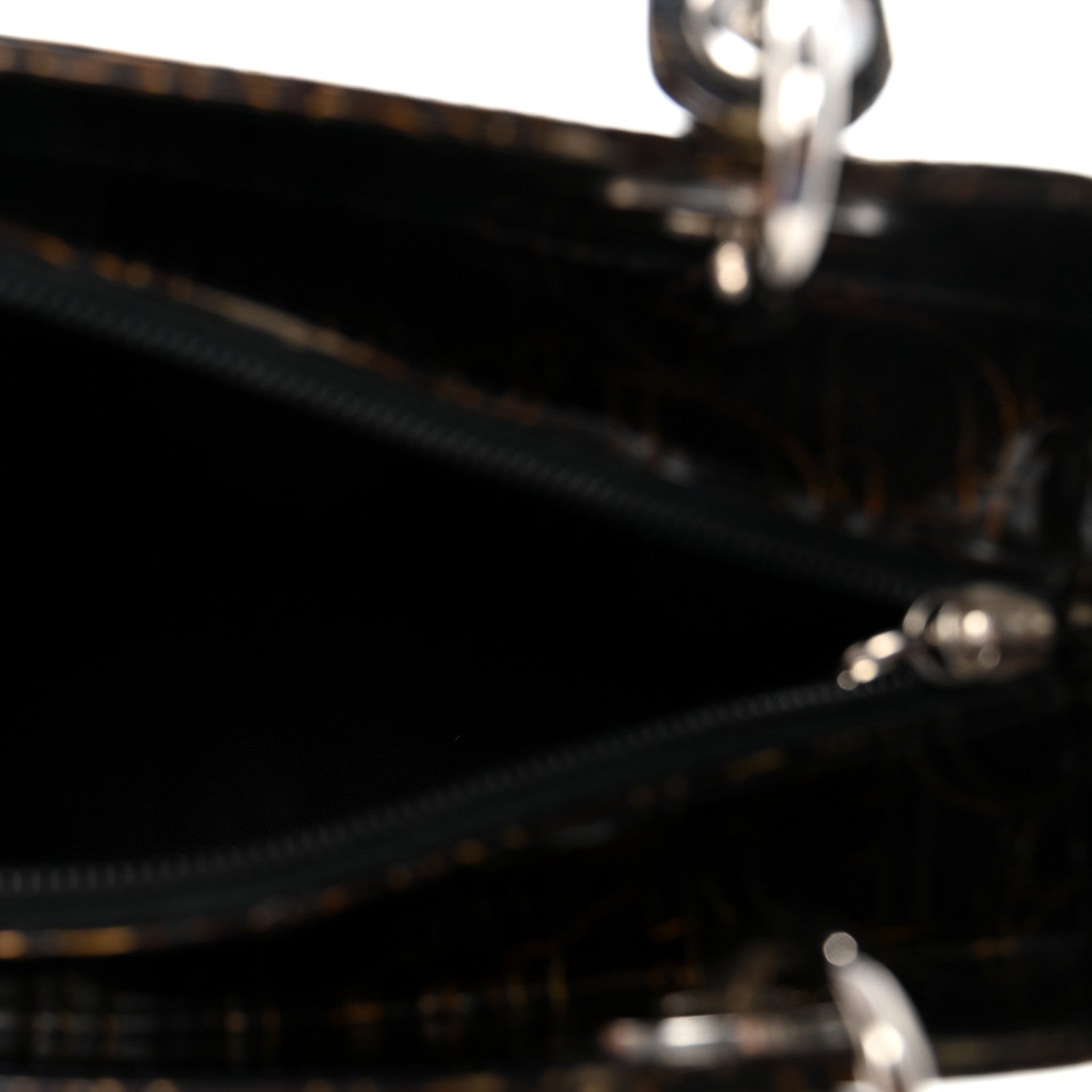 Christian Dior Patent Ultimate Medium Lady Dior Brown