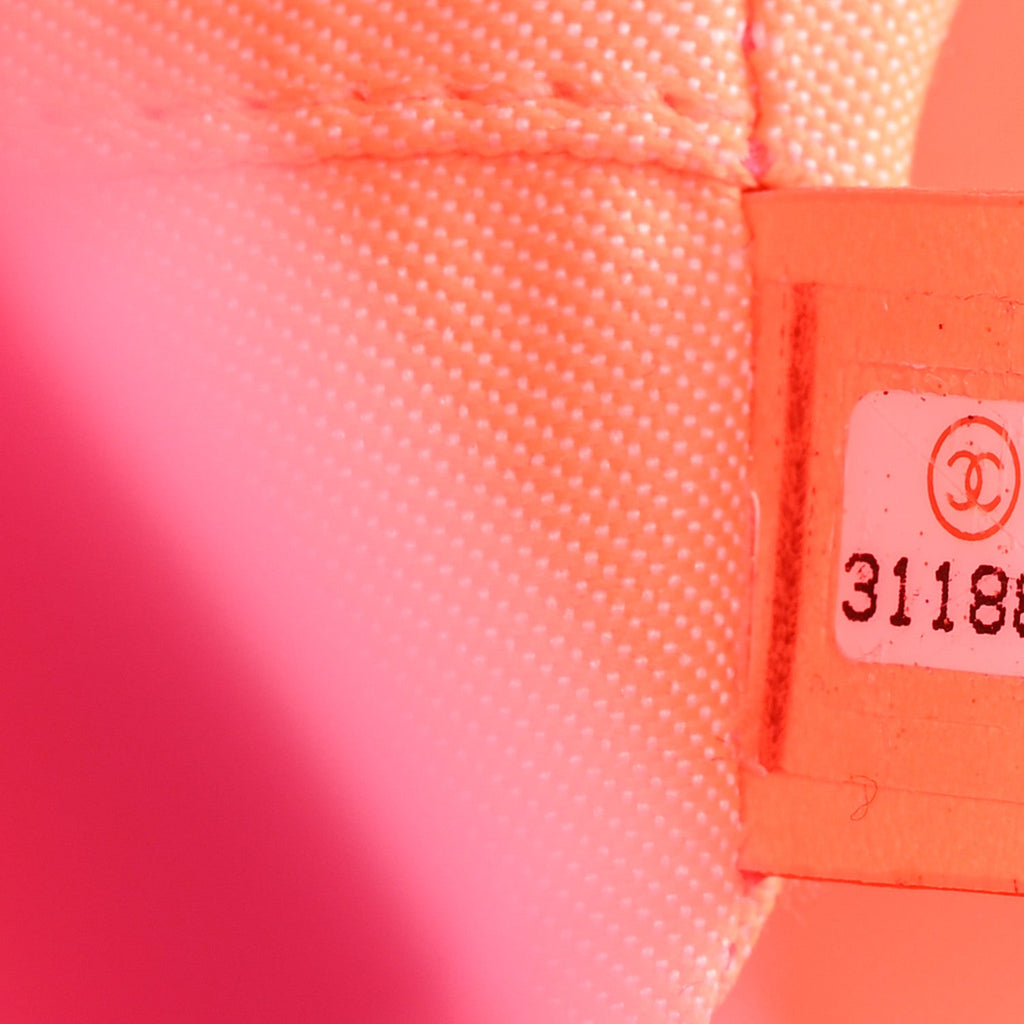Chanel Canvas Mini Deauville Tote Pink Orange