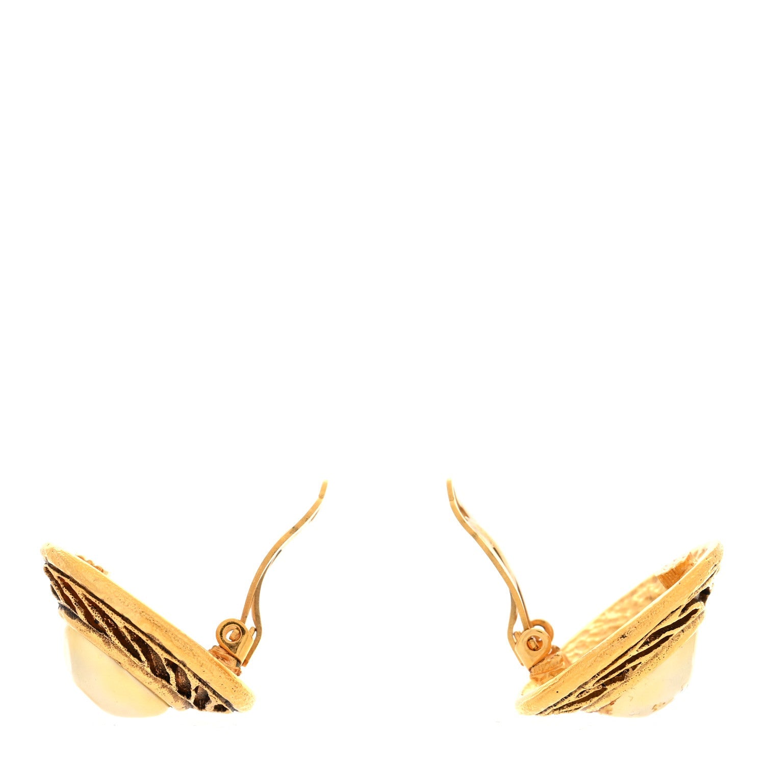 Pearl Clip On Earrings Gold