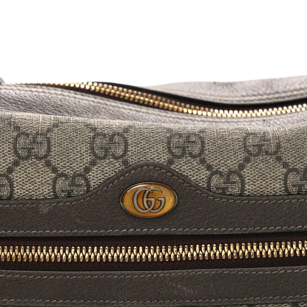 Gucci GG Supreme Monogram Web Small Ophidia Shoulder Bag Brown