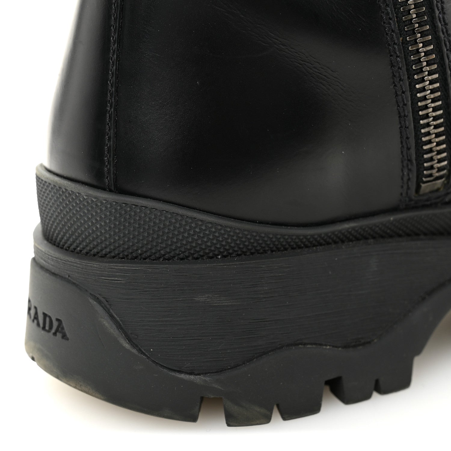 Prada Spazzolato Chocolate 50mm Combat Boots 36.5 Black