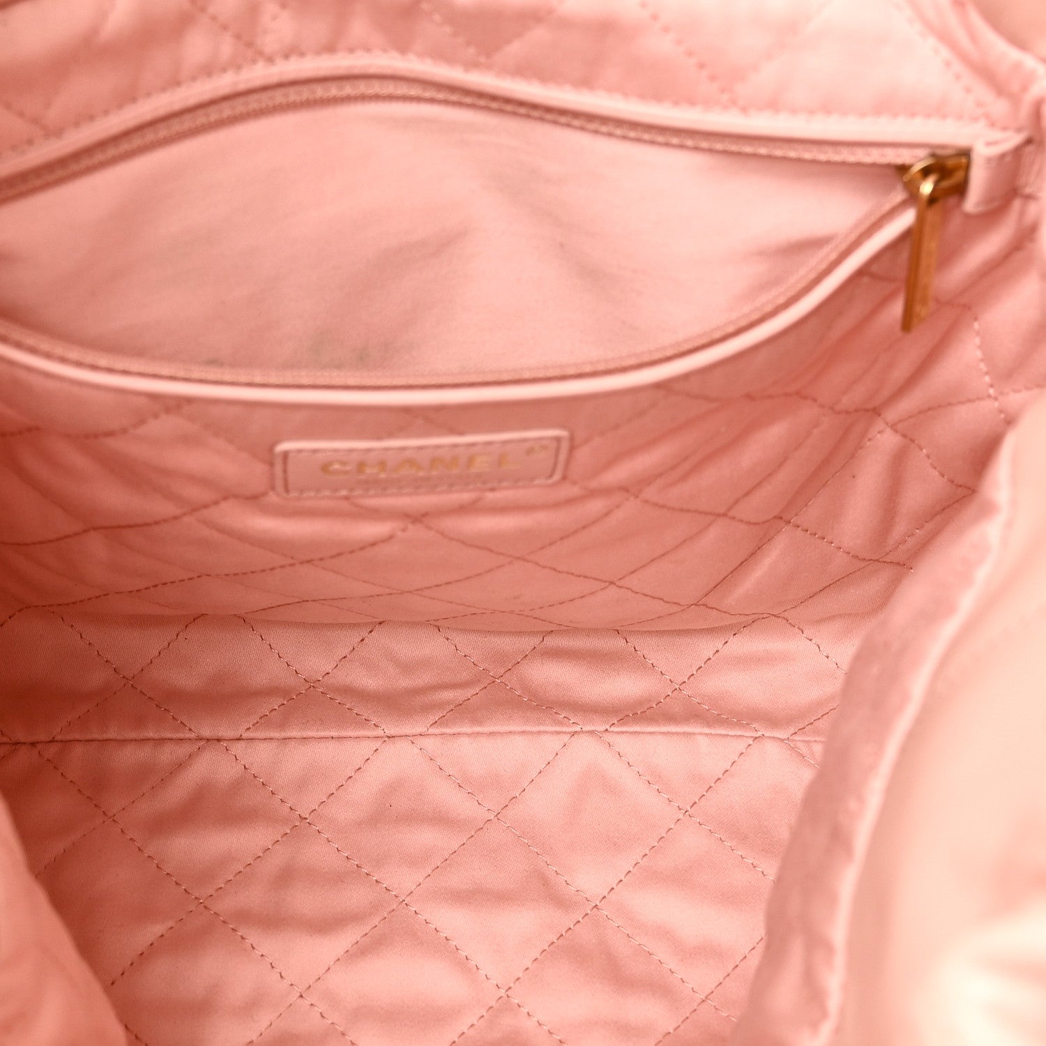 Chanel Shiny Calfskin Quilted Small Chanel 22 Light Pink